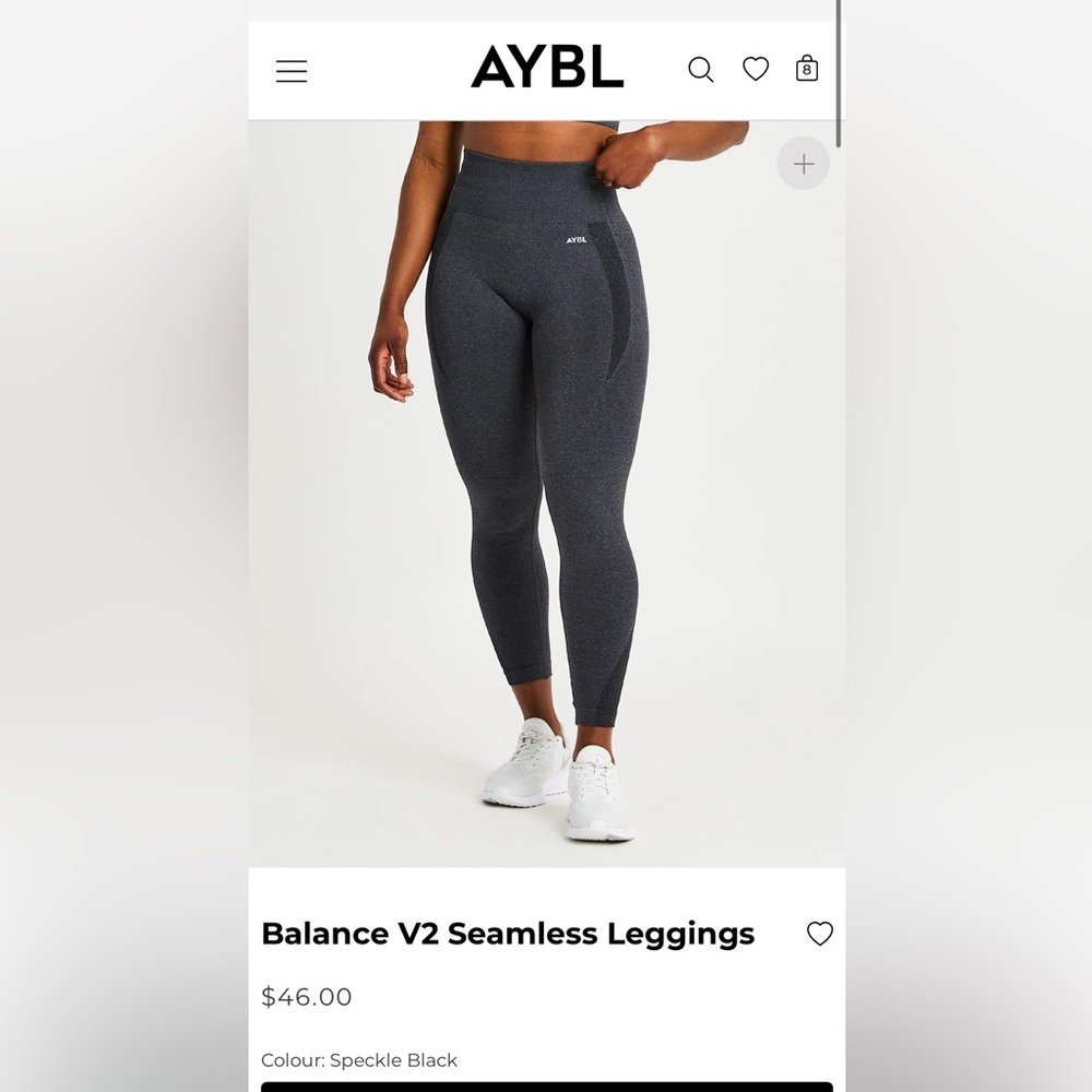AYBL Balance v2 seamless leggings in Speckle Black